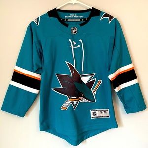 San Jose Sharks NHL Youth S/M Home Jersey EUC